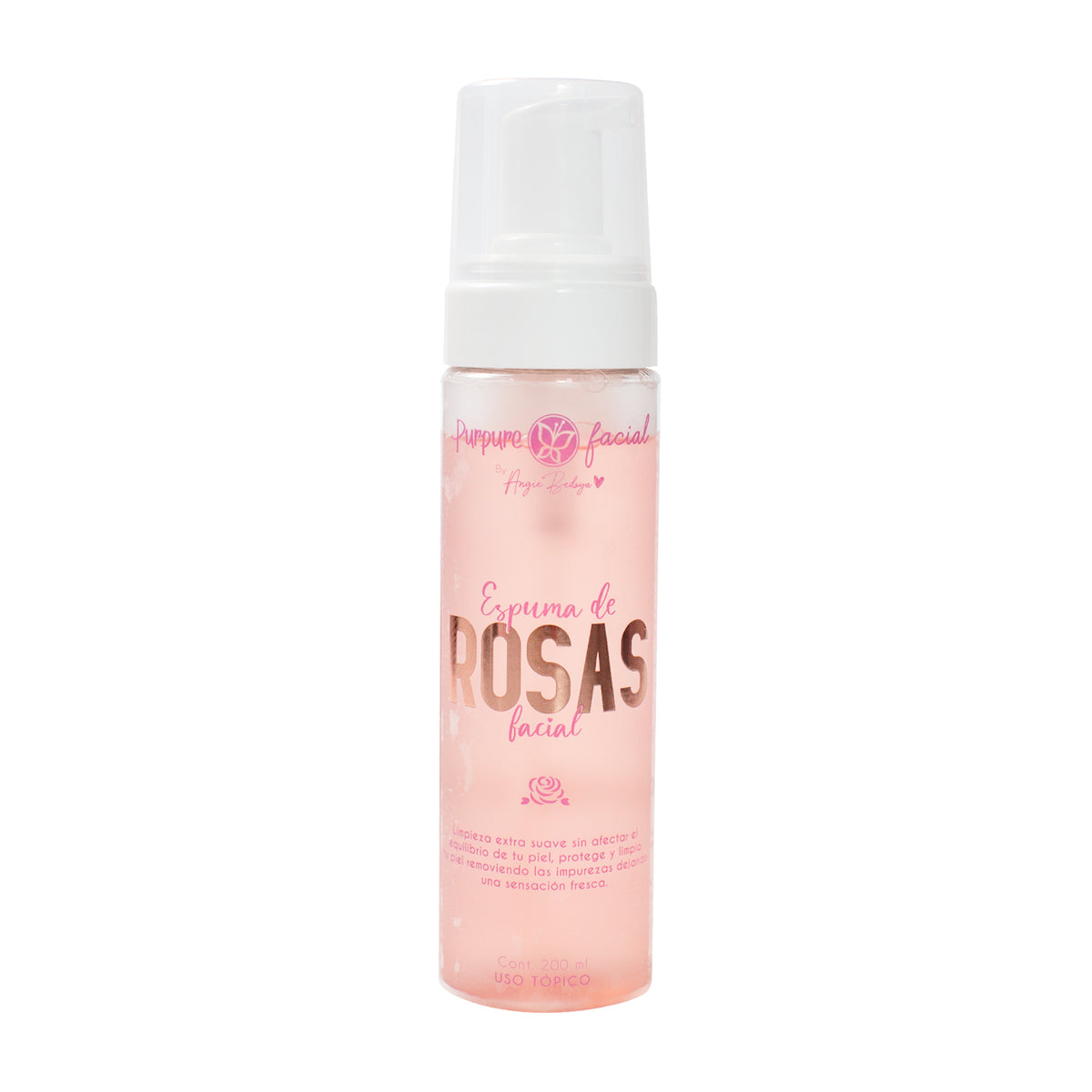Mini espuma limpiadora facial de rosas x 60 ml