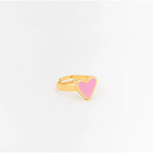 ANILLO CORAZÓN FUCSIA