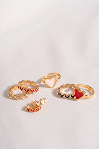 ANILLO CORAZÓN ROJO